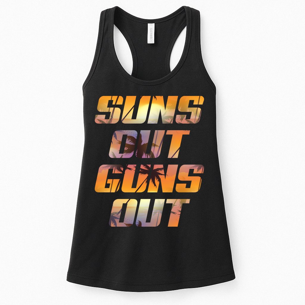 Suns Out Guns Out Summer Womens Tank Top