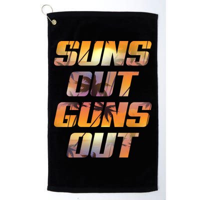 Suns Out Guns Out Summer Golf Towel