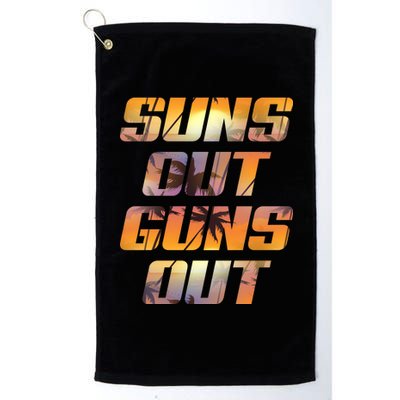 Suns Out Guns Out Summer Platinum Collection Golf Towel