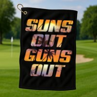 Suns Out Guns Out Summer Golf Towel