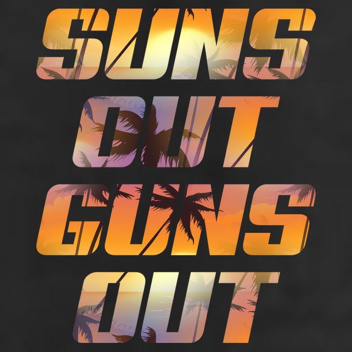 Suns Out Guns Out Summer Golf Towel