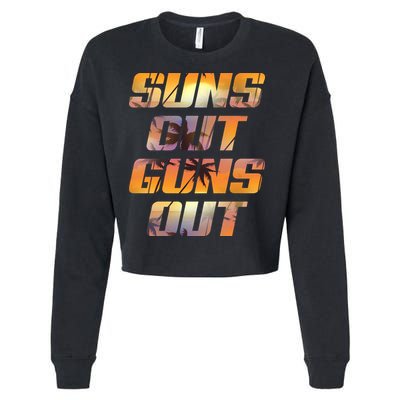 Suns Out Guns Out Summer Cropped Pullover Crew
