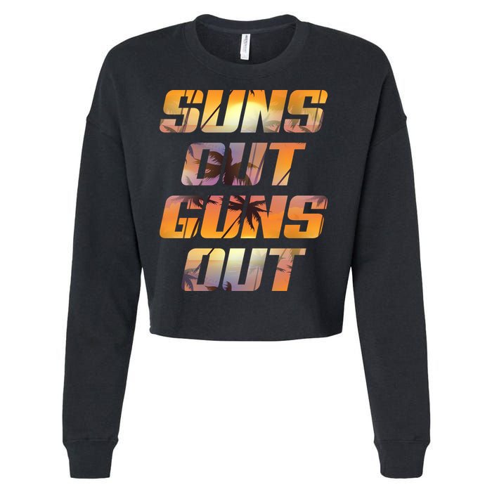 Suns Out Guns Out Summer Cropped Pullover Crew