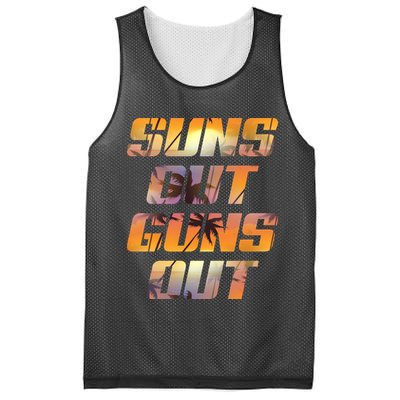 Suns Out Guns Out Summer Mesh Reversible Basketball Jersey Tank