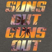 Suns Out Guns Out Summer Cotton Canvas Backpack