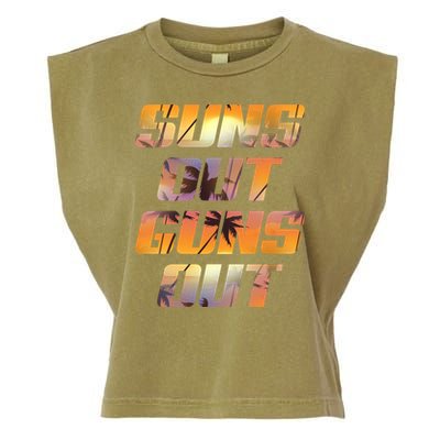 Suns Out Guns Out Summer Garment-Dyed Women's Muscle Tee