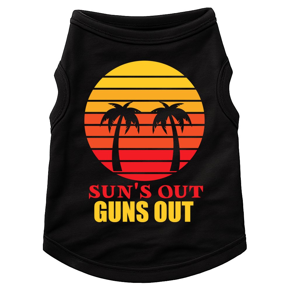 Sun's Out Guns Out Summer Party Doggie Tank