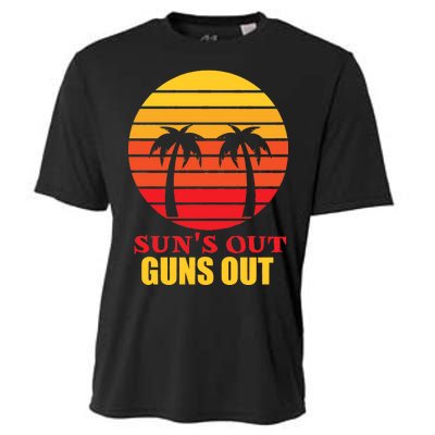 Sun's Out Guns Out Summer Party Cooling Performance Crew T-Shirt