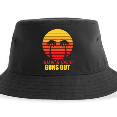 Sun's Out Guns Out Summer Party Sustainable Bucket Hat