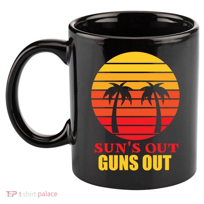 Sun's Out Guns Out Summer Party 11oz C Handle Ceramic Mug
