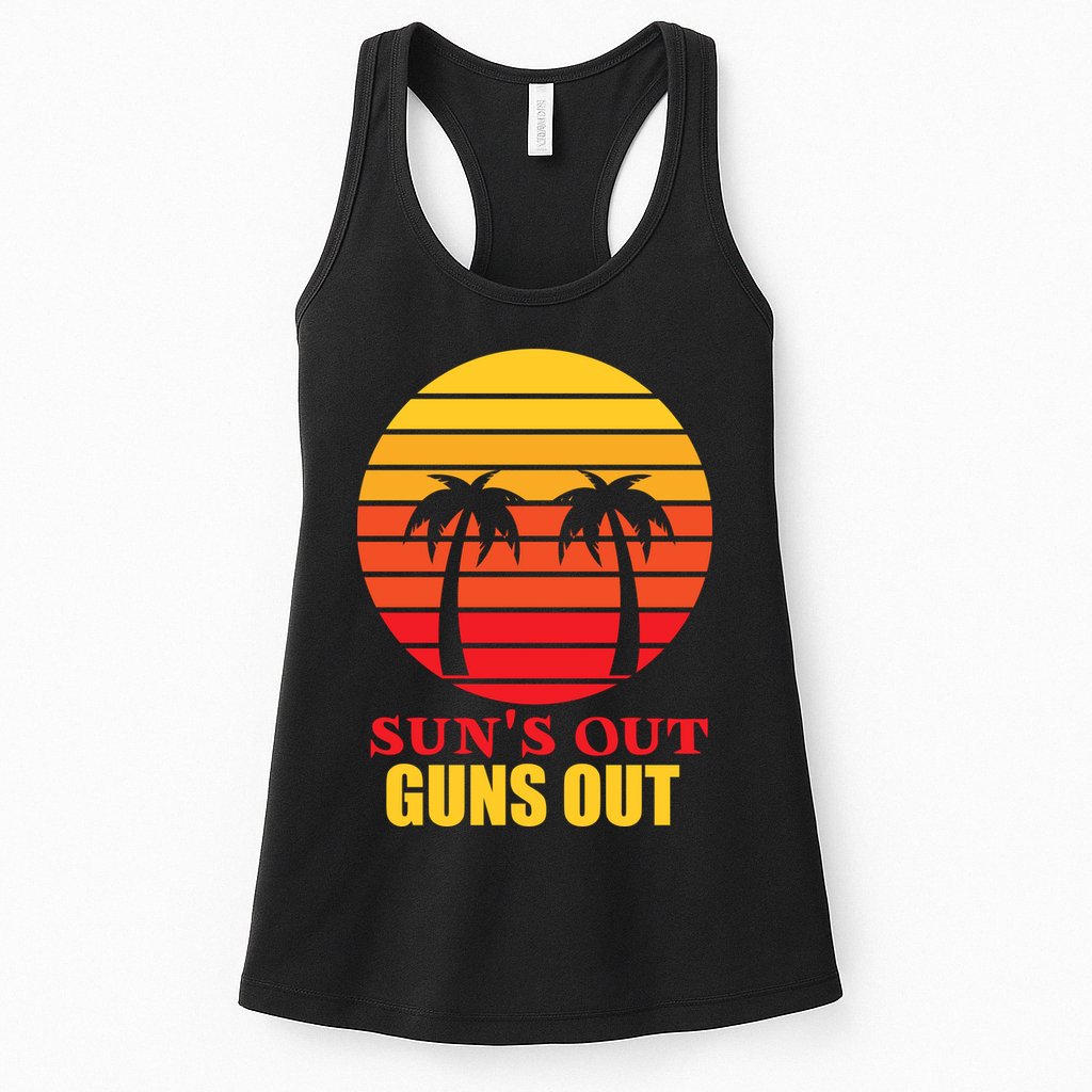 Sun's Out Guns Out Summer Party Womens Tank Top