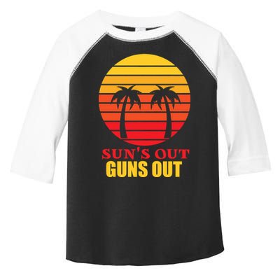 Sun's Out Guns Out Summer Party Toddler Fine Jersey T-Shirt