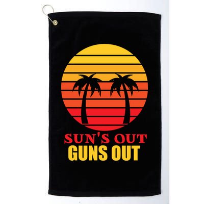 Sun's Out Guns Out Summer Party Golf Towel