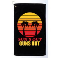 Sun's Out Guns Out Summer Party Golf Towel