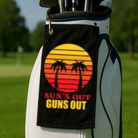 Sun's Out Guns Out Summer Party Golf Towel