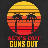 Sun's Out Guns Out Summer Party Golf Towel