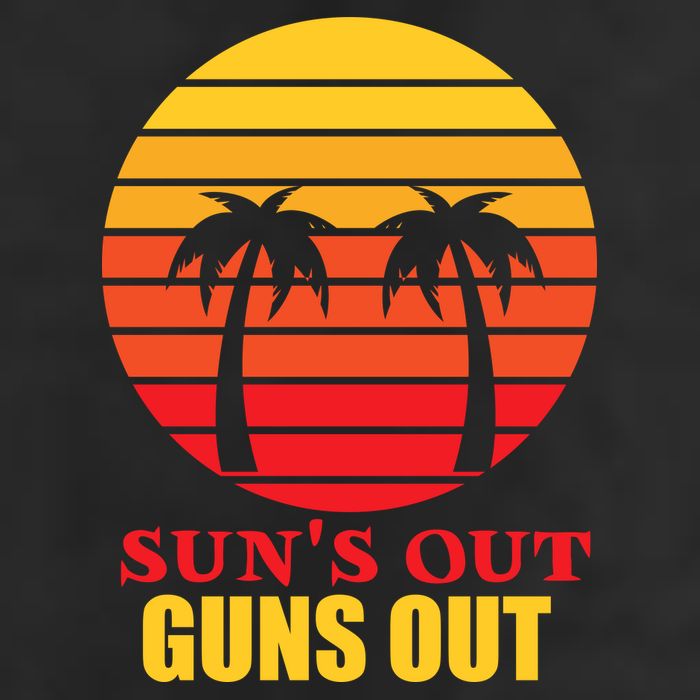 Sun's Out Guns Out Summer Party Golf Towel