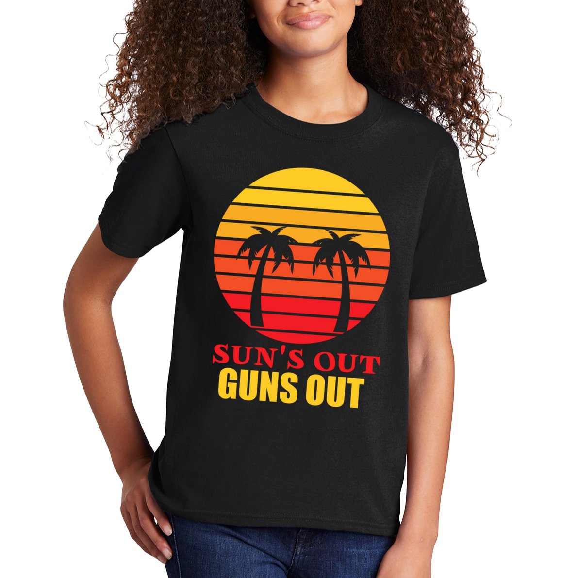 Sun's Out Guns Out Summer Party Kids T-Shirt