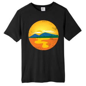 Sunset And Mountains Tall Fusion ChromaSoft Performance T-Shirt