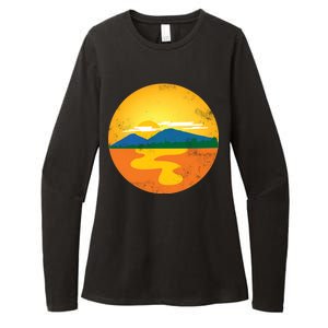 Sunset And Mountains Womens CVC Long Sleeve Shirt