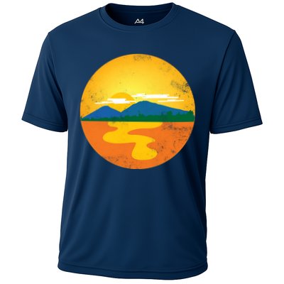 Sunset And Mountains Cooling Performance Crew T-Shirt