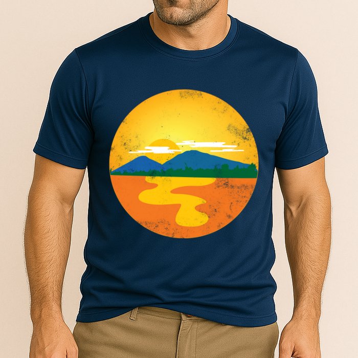 Sunset And Mountains Cooling Performance Crew T-Shirt