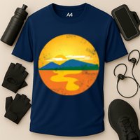 Sunset And Mountains Cooling Performance Crew T-Shirt