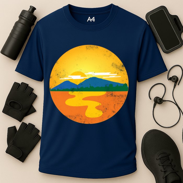 Sunset And Mountains Cooling Performance Crew T-Shirt