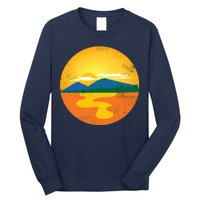 Sunset And Mountains Long Sleeve Shirt