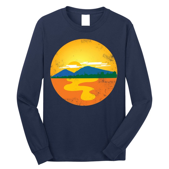 Sunset And Mountains Long Sleeve Shirt