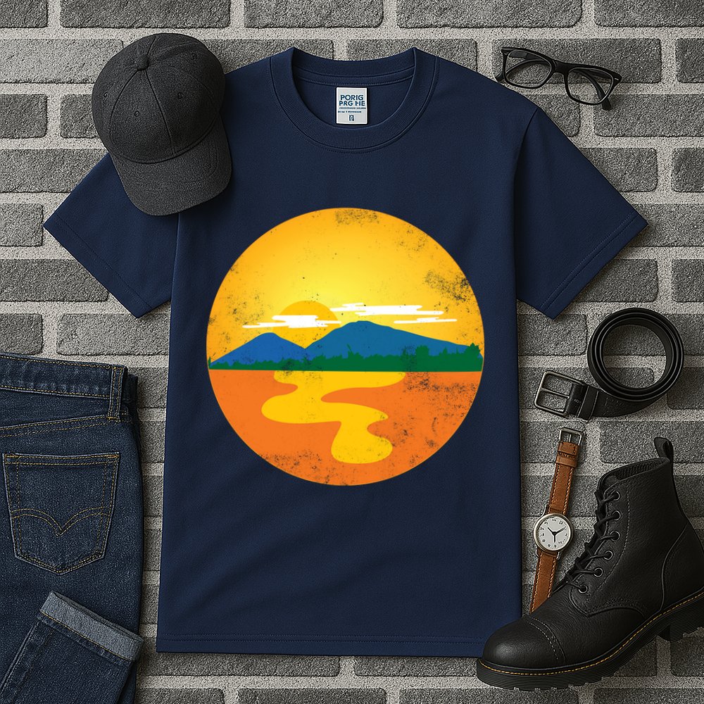 Sunset And Mountains Tall T-Shirt