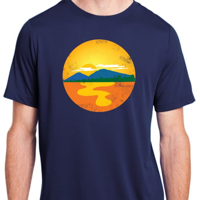 Sunset And Mountains Adult ChromaSoft Performance T-Shirt