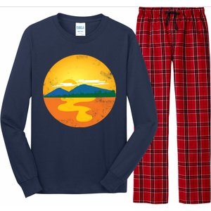 Sunset And Mountains Long Sleeve Pajama Set