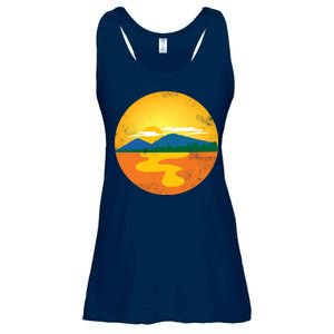 Sunset And Mountains Ladies Essential Flowy Tank