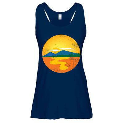 Sunset And Mountains Ladies Essential Flowy Tank