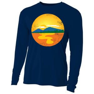 Sunset And Mountains Cooling Performance Long Sleeve Crew