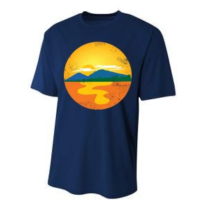 Sunset And Mountains Performance Sprint T-Shirt