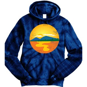 Sunset And Mountains Tie Dye Hoodie