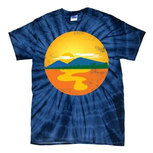 Sunset And Mountains Tie-Dye T-Shirt