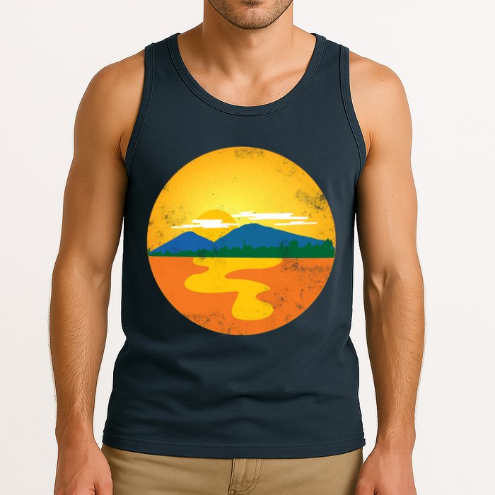 Sunset And Mountains Tank Top