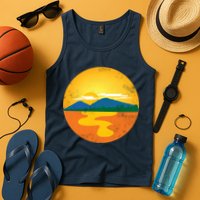 Sunset And Mountains Tank Top