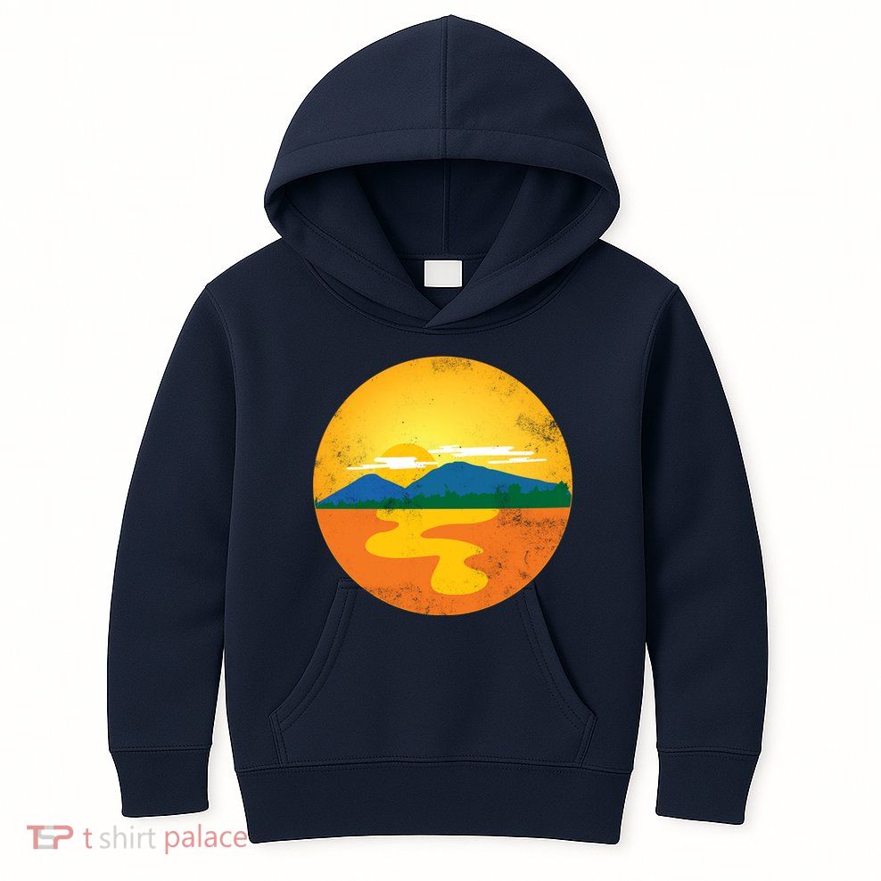 Sunset And Mountains Kids Hoodie