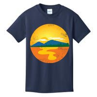 Sunset And Mountains Kids T-Shirt