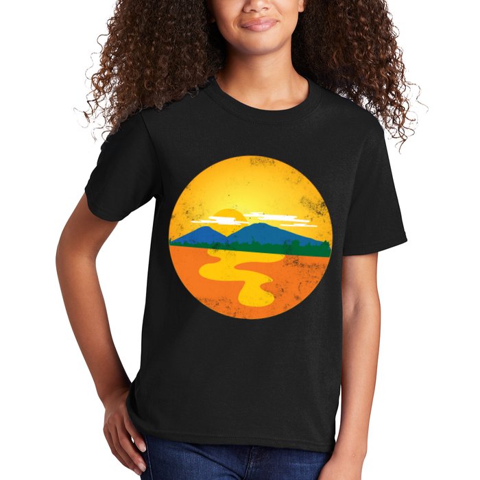 Sunset And Mountains Kids T-Shirt