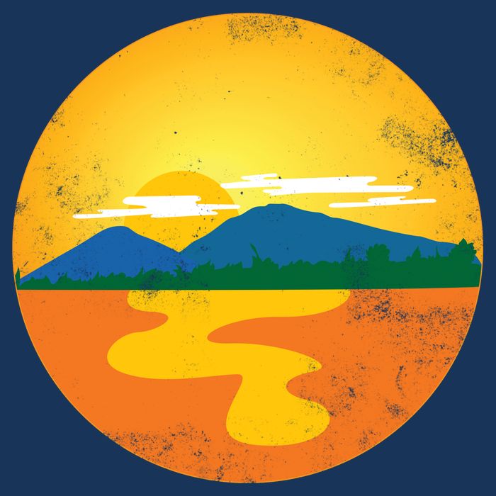 Sunset And Mountains Kids T-Shirt