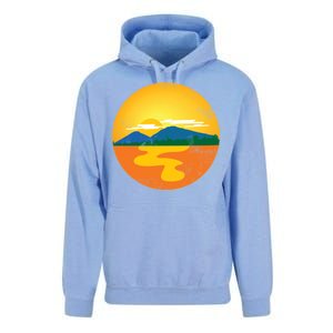 Sunset And Mountains Unisex Surf Hoodie