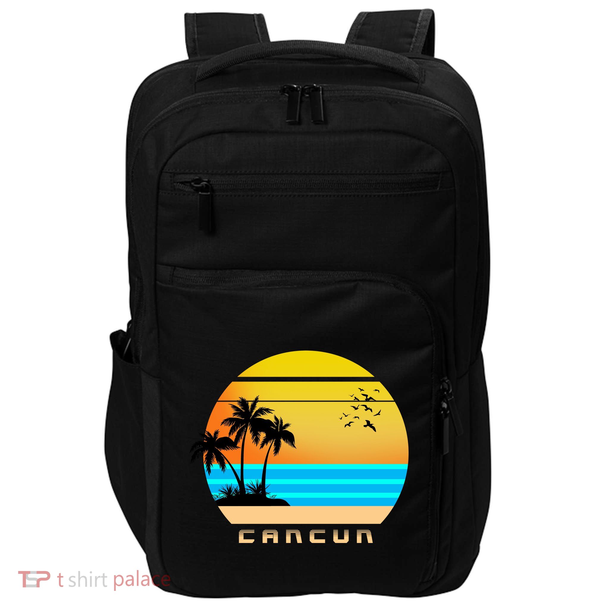 Sunset Beach Cancun Emblem Impact Tech Backpack