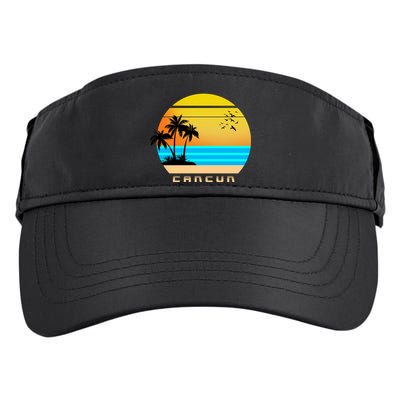 Sunset Beach Cancun Emblem Adult Drive Performance Visor