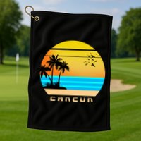 Sunset Beach Cancun Emblem Golf Towel