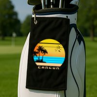 Sunset Beach Cancun Emblem Golf Towel